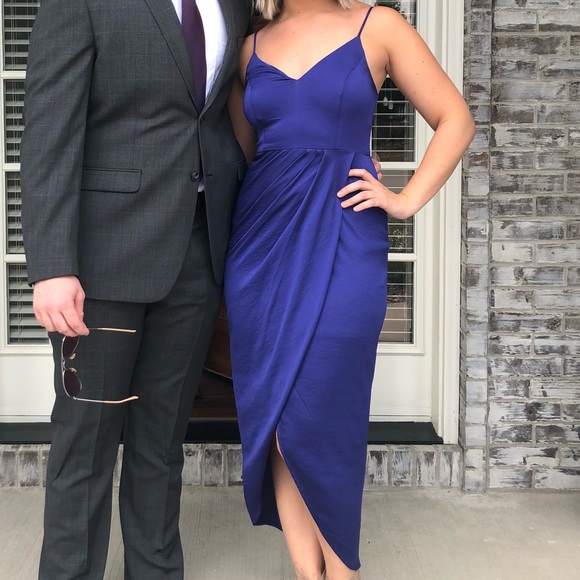 Blue Midi Dress. Size S but fits like M - Picture 2 of 2